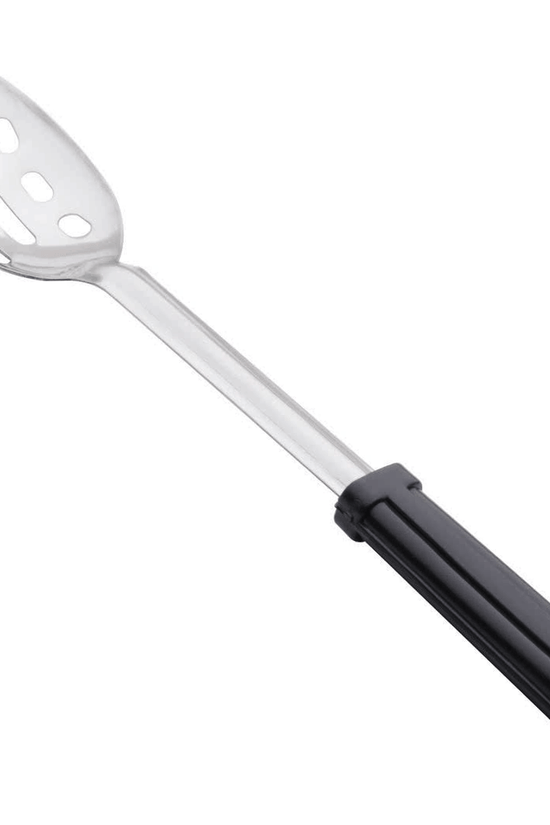 KH Serving Spoon Black Handle Slotted Stainless Steel - TEM IMPORTS™