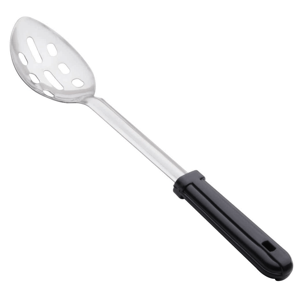 KH Serving Spoon Black Handle Slotted Stainless Steel - TEM IMPORTS™