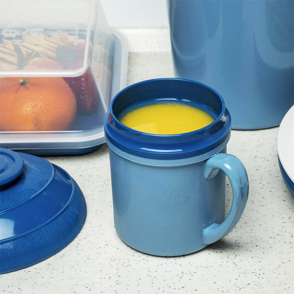KH Traditional Insulated Single Handle Mug Blue 250mL #5 (Box 24) - TEM IMPORTS™