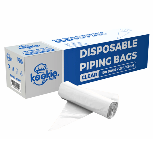 Kookie Disposable Piping Bag Clear 56cm / 22″ - Pack of 100 - TEM IMPORTS™