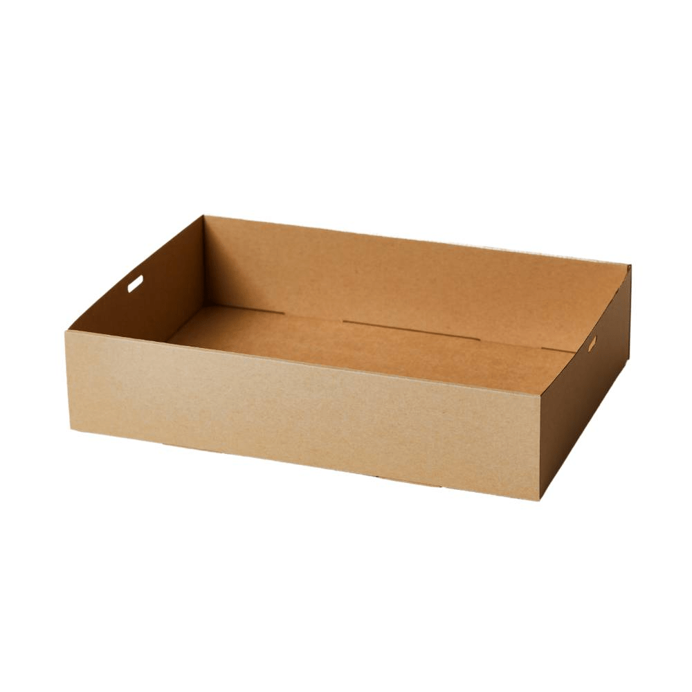 Kraft Corrugated Rectangle Catering Tray Medium - TEM IMPORTS™