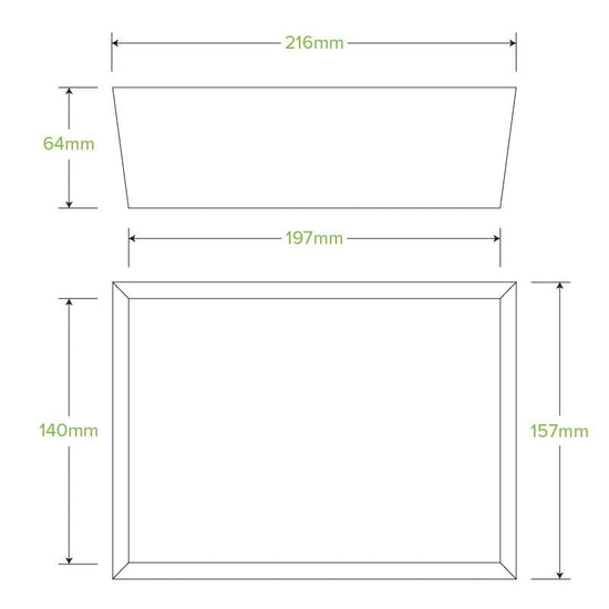 Large BioBoard Lunch Box - 200pcs/Ctn - TEM IMPORTS™