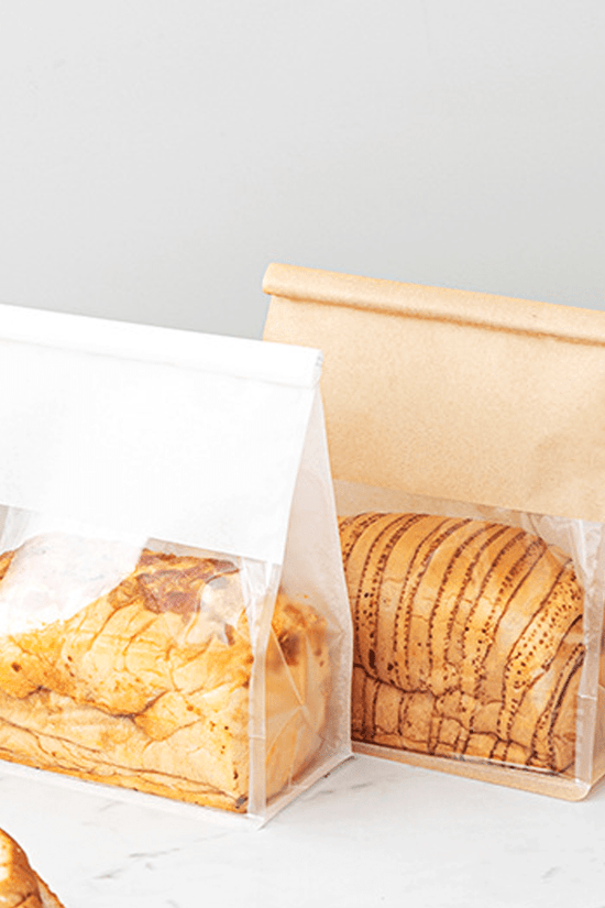 Large Paper Bread Bag Window - Kraft - TEM IMPORTS™