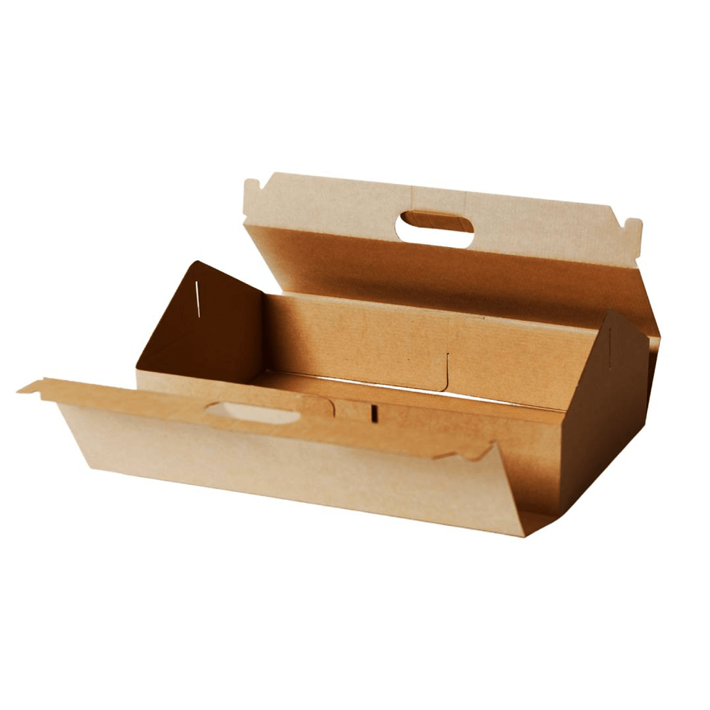 Large Premium Enviro Plain Kraft Carry Tray Box - TEM IMPORTS™