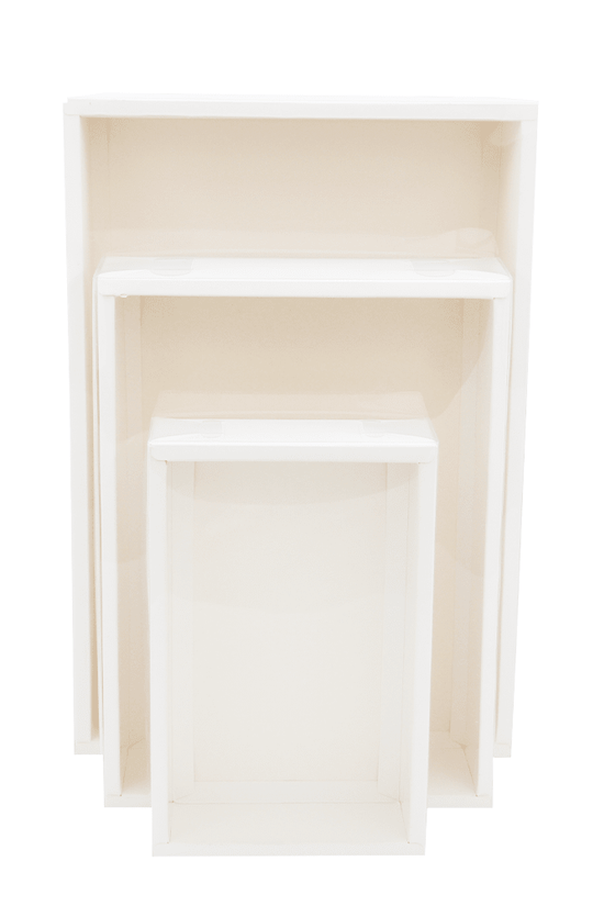 Large Rectangular White Paper Box With Clear Lid H100 - Pack of 25 - TEM IMPORTS™