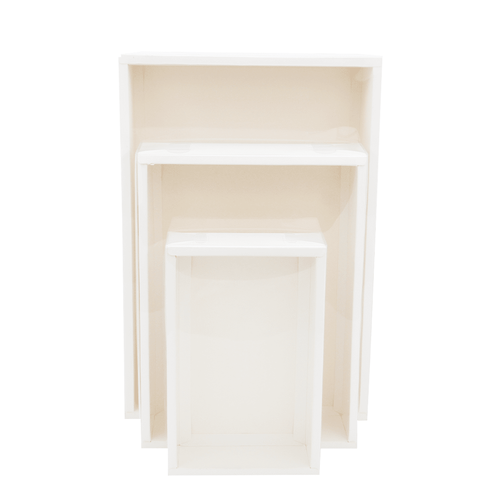 Large Rectangular White Paper Box With Clear Lid H100 - Pack of 25 - TEM IMPORTS™