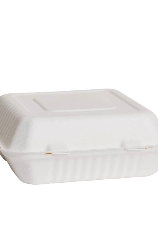 Large Sugarcane Dinner Box 3 Compartment Food Clam - TEM IMPORTS™