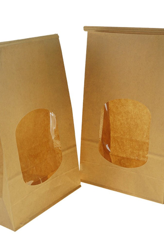 Large Tin - Tie Paper Bag With Window - TEM IMPORTS™