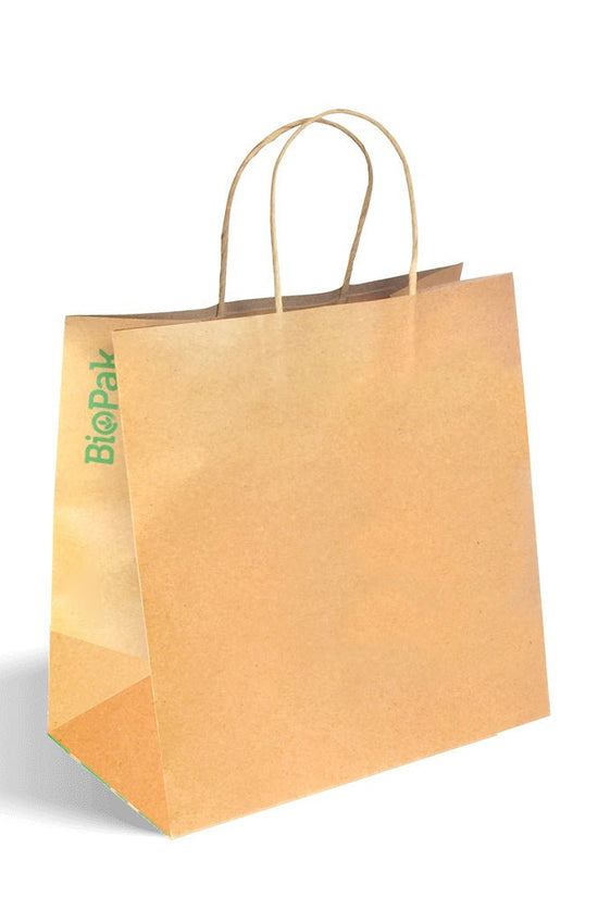 Large Twist Handle Kraft Paper Bags - 250/CTN - TEM IMPORTS™