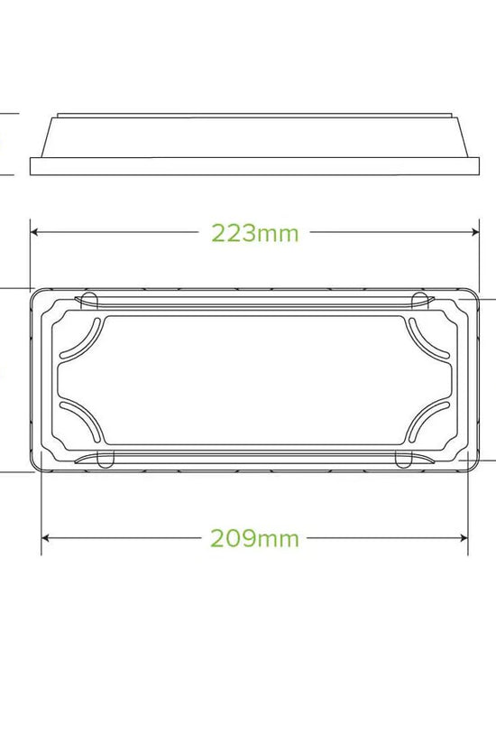 Long Clear PET Sushi Tray Lid - 600/CTN - TEM IMPORTS™
