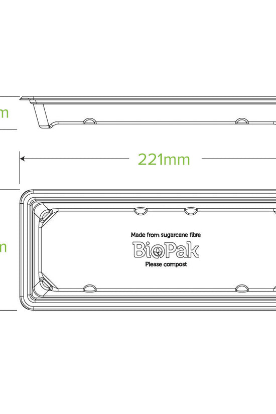 Long Natural Plant Fibre Sushi Tray - 600pcs/Ctn - TEM IMPORTS™