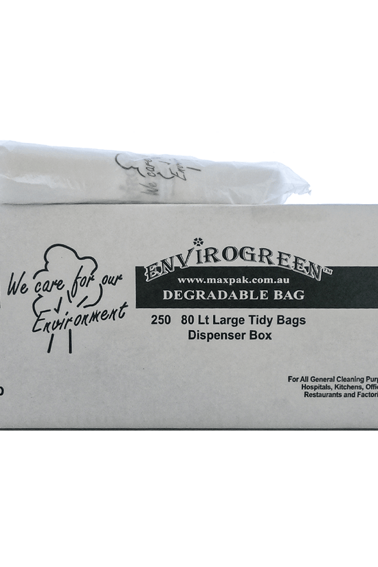MaxValu Degradable 80L Heavy Duty Bin Liners Clear - 250/CTN - TEM IMPORTS™