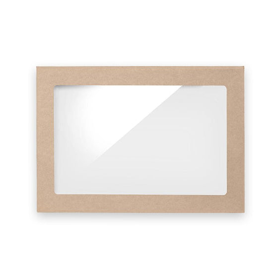 Medium BioBoard Catering Tray Window Lid - 100pcs/Ctn - TEM IMPORTS™
