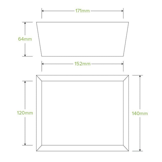 Medium BioBoard Lunch Box - 200pcs/Ctn - TEM IMPORTS™