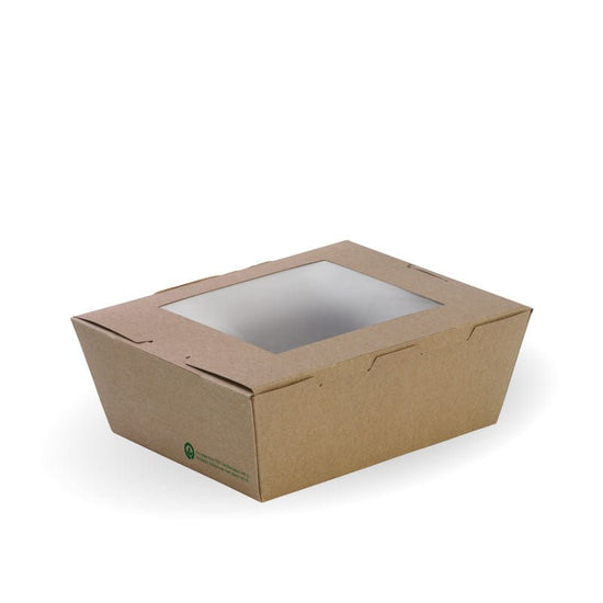 Medium BioBoard Lunch Box With Window - 200pcs/Ctn - TEM IMPORTS™