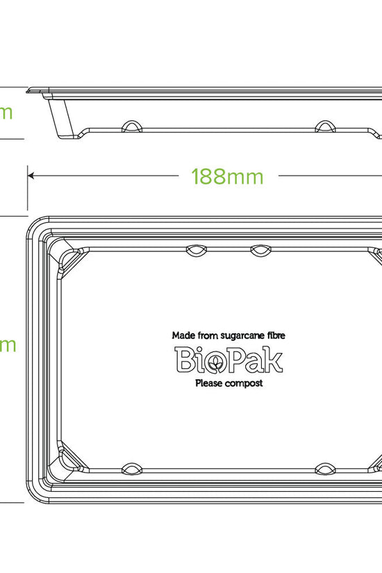 Medium Natural Plant Fibre Sushi Tray - 600pcs/Ctn - TEM IMPORTS™