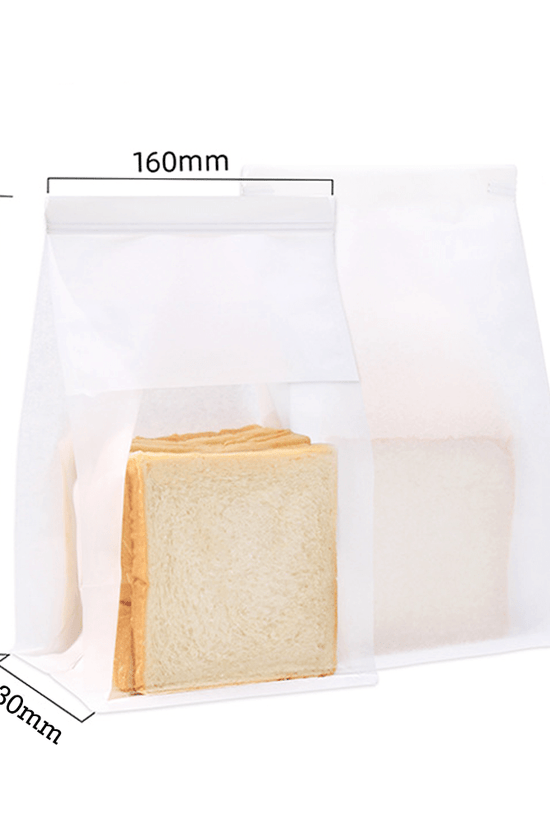 Medium Paper Bread Bag Window - White - TEM IMPORTS™