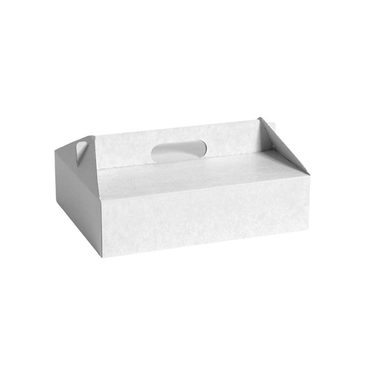 Medium Premium Enviro Plain White Carry Tray Box - TEM IMPORTS™