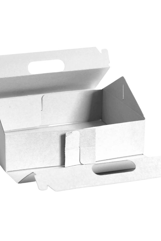 Medium Premium Enviro Plain White Carry Tray Box - TEM IMPORTS™