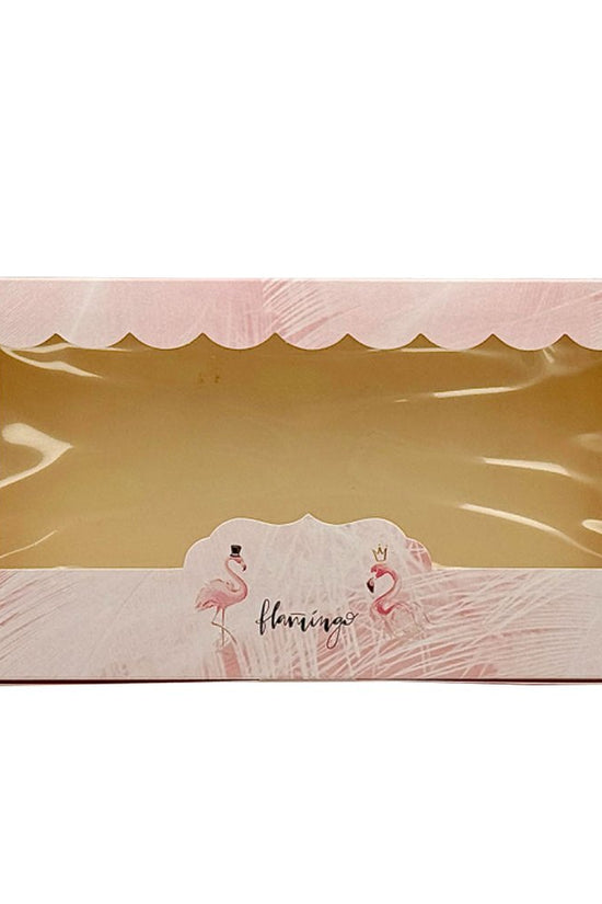 Medium Rectangular Printed Paper Box Window - Flamingo - TEM IMPORTS™
