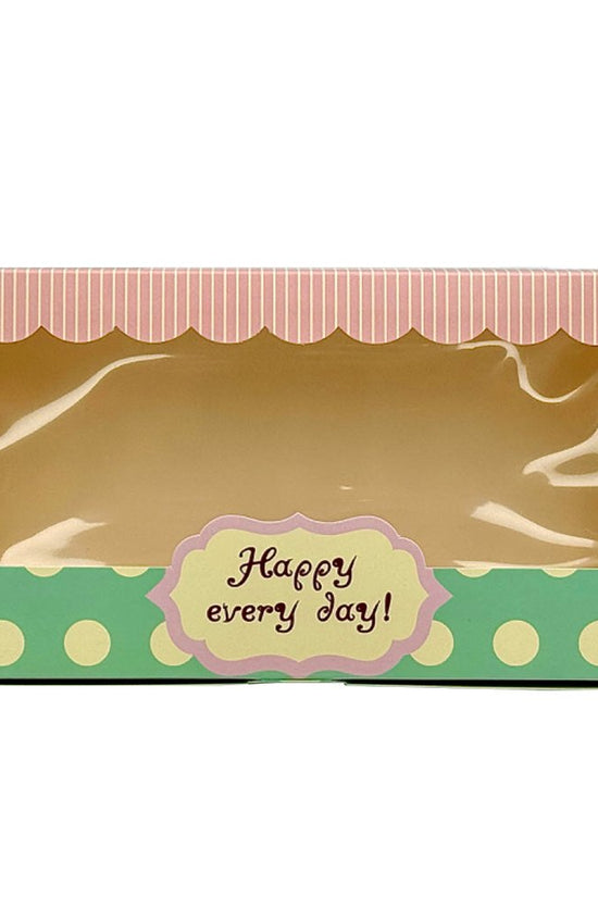 Medium Rectangular Printed Paper Box Window - Happy Day Theme - TEM IMPORTS™