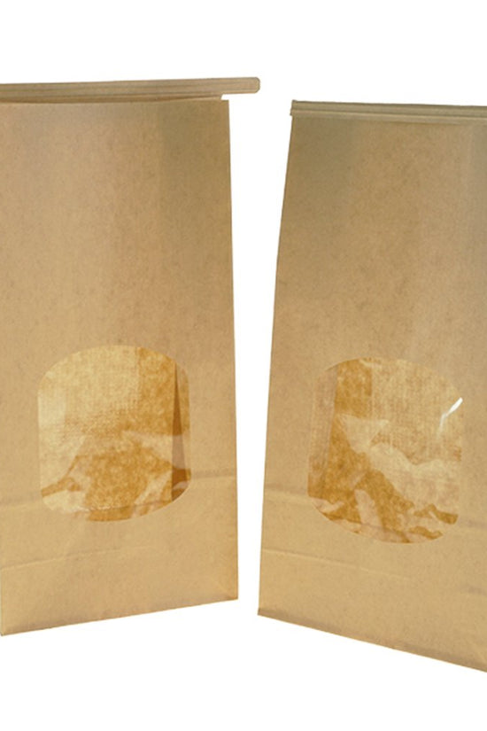 Medium Tin - Tie Paper Bag With Window - TEM IMPORTS™