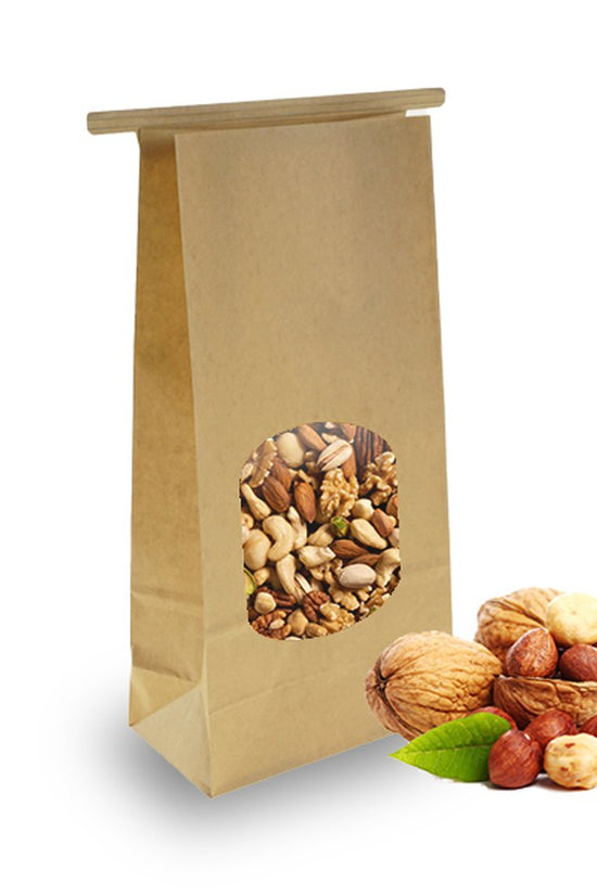 Medium Tin - Tie Paper Bag With Window - TEM IMPORTS™