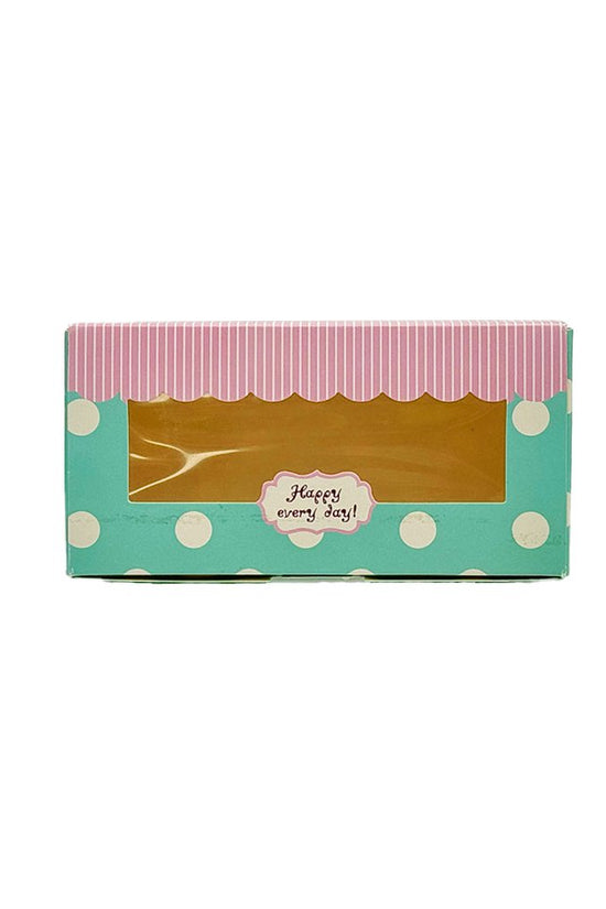 Mini Rectangular Printed Paper Box Window - Happy Day Theme - TEM IMPORTS™