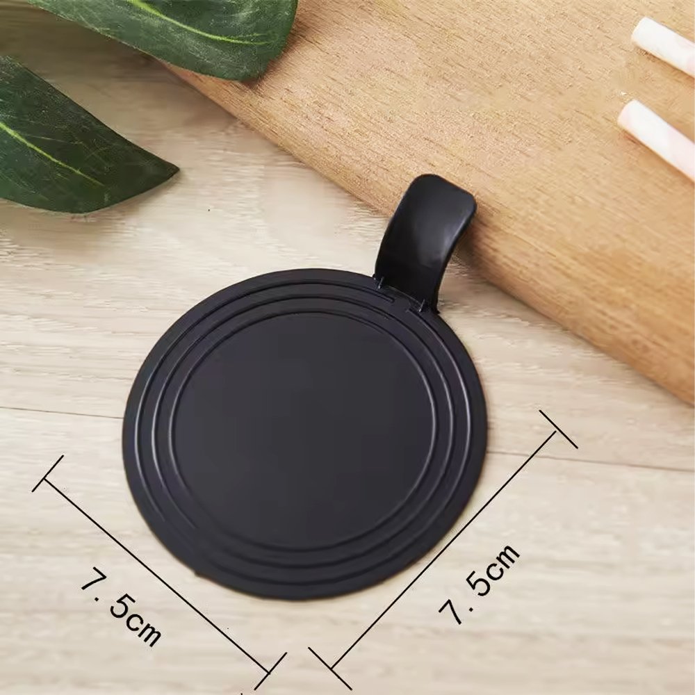 Mini Reusable Black Acrylic Round Cake Board - TEM IMPORTS™