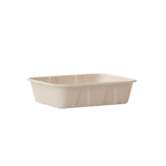 Natural Sugarcane 6x5 Deep Tray - 500/CTN - TEM IMPORTS™