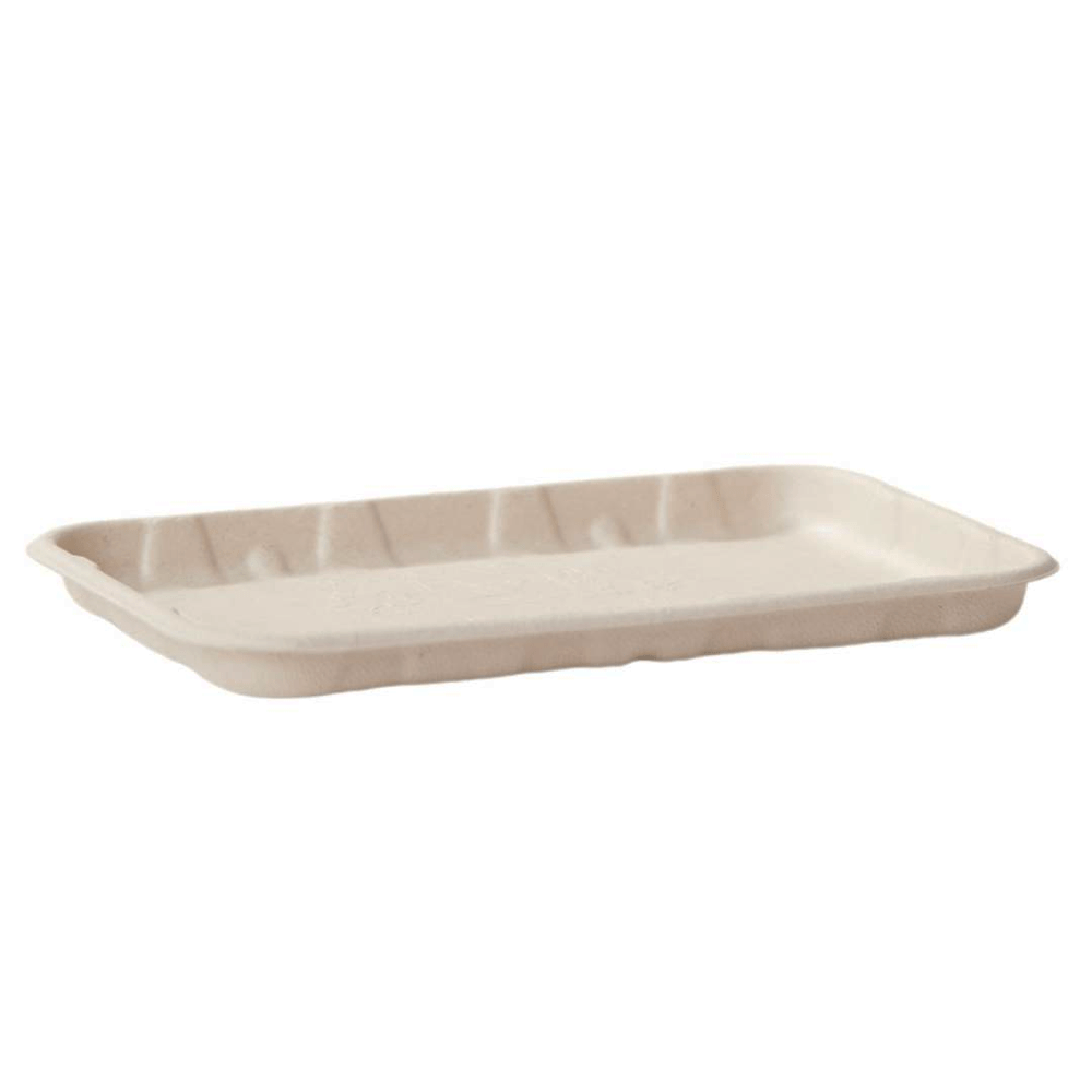 Natural Sugarcane 8x5 Shallow Tray - 500/CTN - TEM IMPORTS™