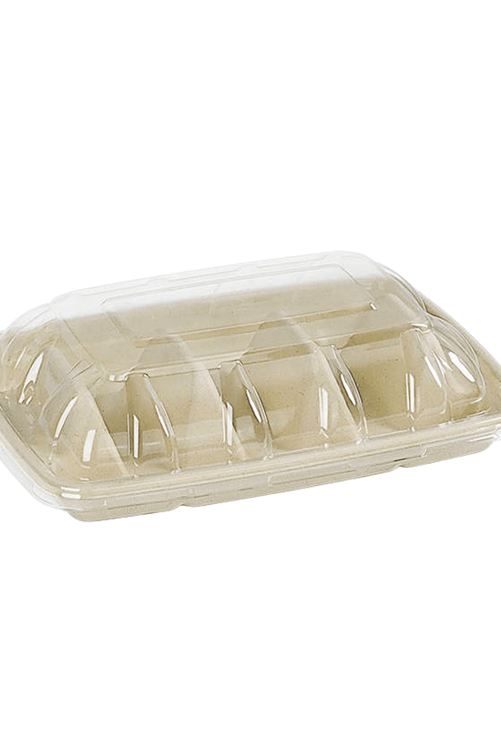 Natural Sugarcane Taco Holder Tray - 300/CTN - TEM IMPORTS™