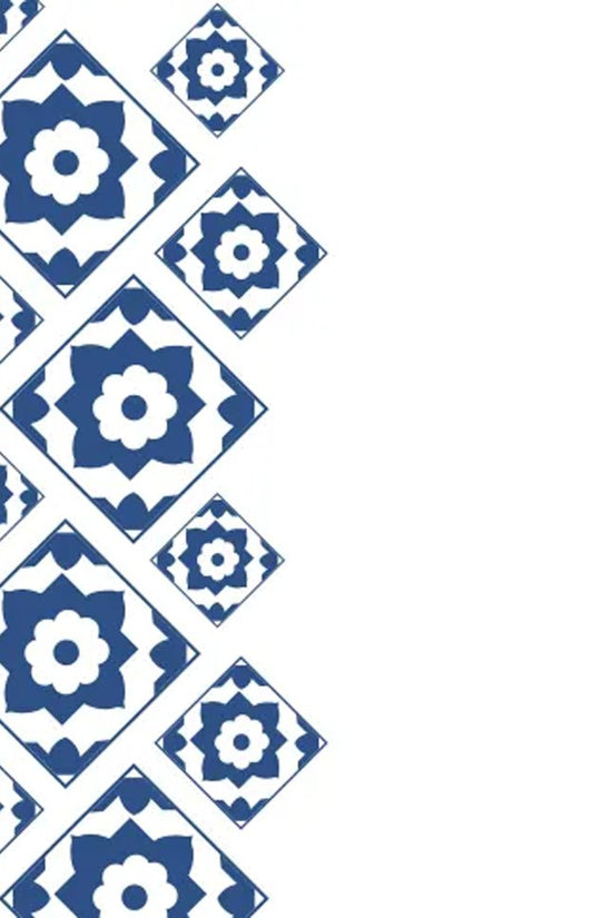 Parego® Table Cover / Tablecloths Roll 30 metres - Blue Tile Pattern - TEM IMPORTS™
