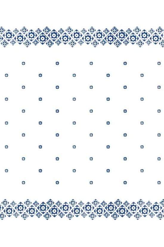 Parego® Table Cover / Tablecloths Roll 30 metres - Blue Tile Pattern - TEM IMPORTS™