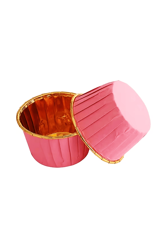 Pink And Gold Foil Baking Paper Cup - B38xH30 - TEM IMPORTS™