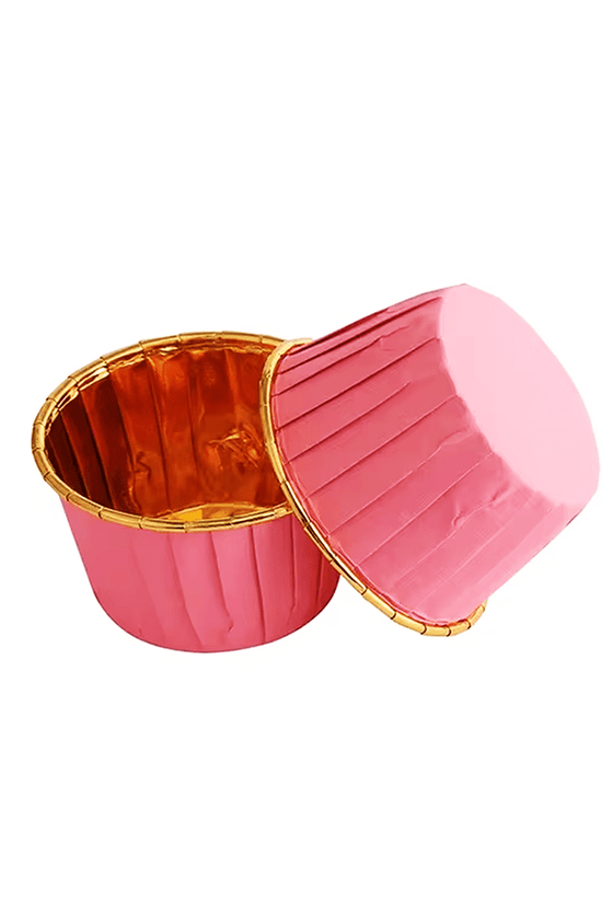 Pink And Gold Foil Baking Paper Cup - B44xH35 - TEM IMPORTS™