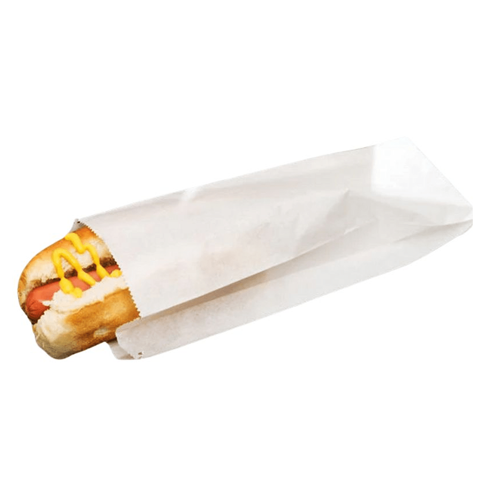 Plain Hot Dog White Paper Bag - Pack of 1000 - TEM IMPORTS™