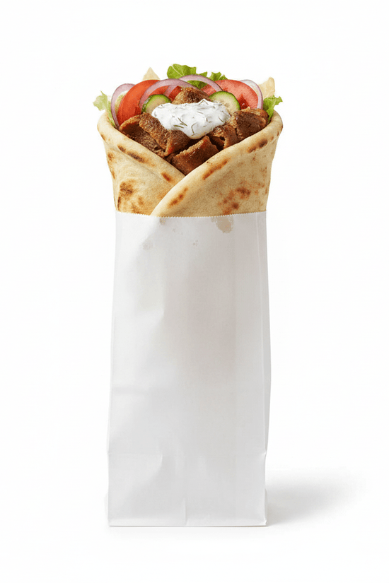 Plain Kebab White GPL Paper Bag - Pack of 500 - TEM IMPORTS™