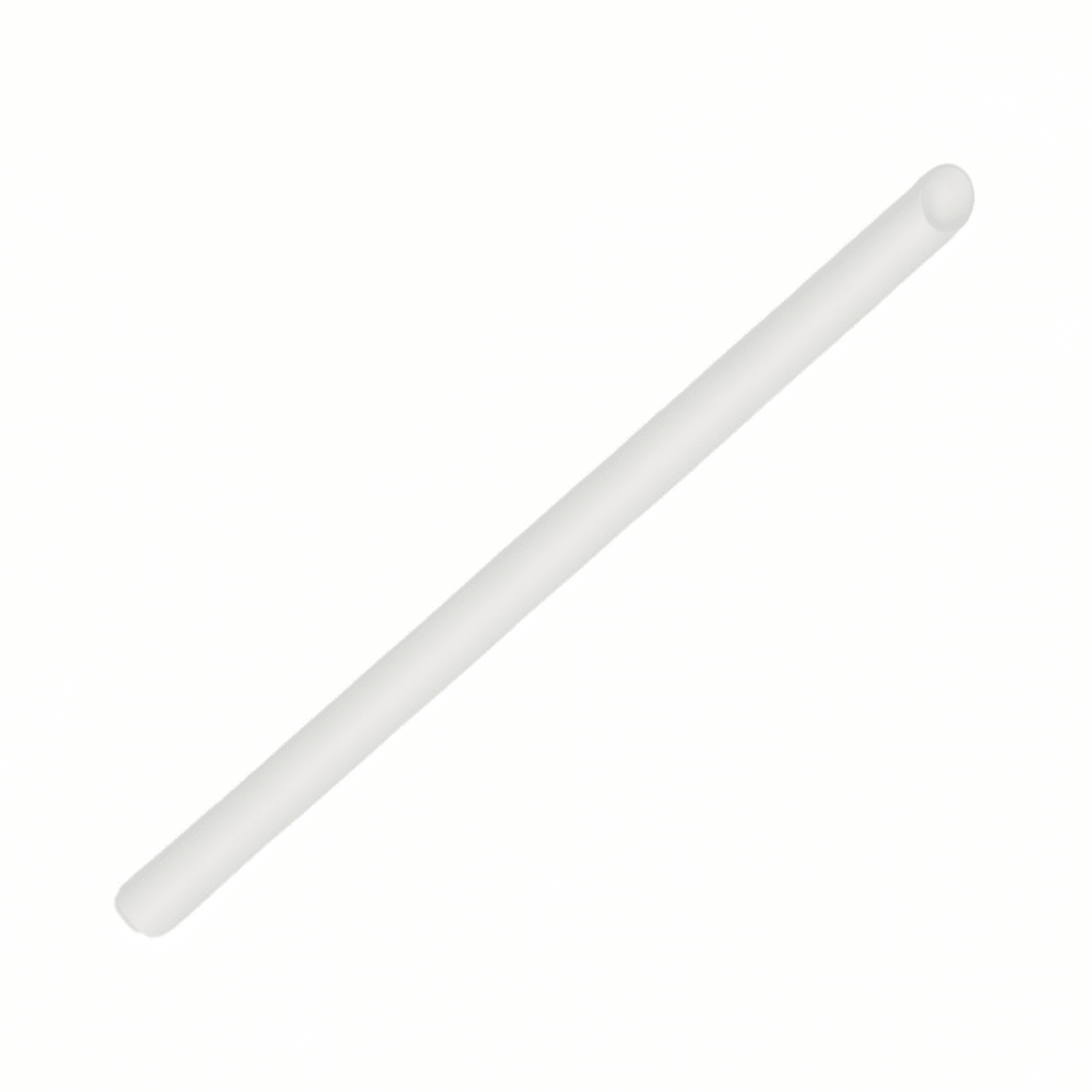 8mm White Slant Cut Paper Drinking Straws