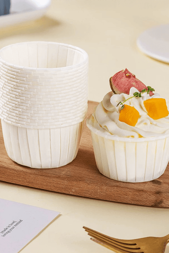 Plain White Baking Paper Cup - B44xH35 - TEM IMPORTS™