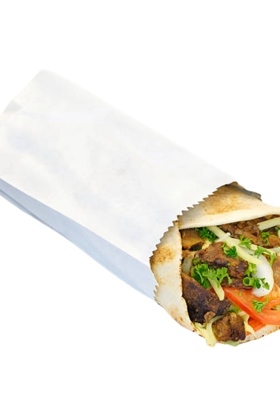 Plain White Foil Kebab Bag - Pack of 500 - TEM IMPORTS™
