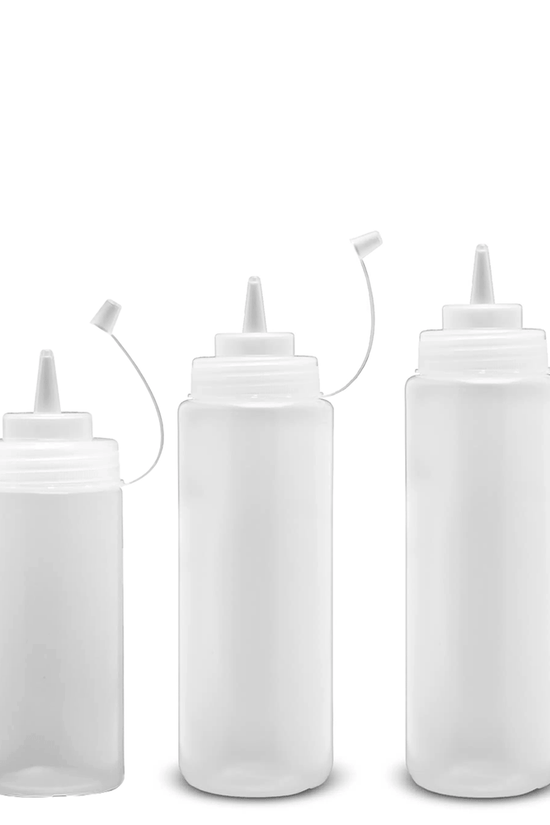Plastic Squeeze Bottle Wide Mouth With Cap - TEM IMPORTS™