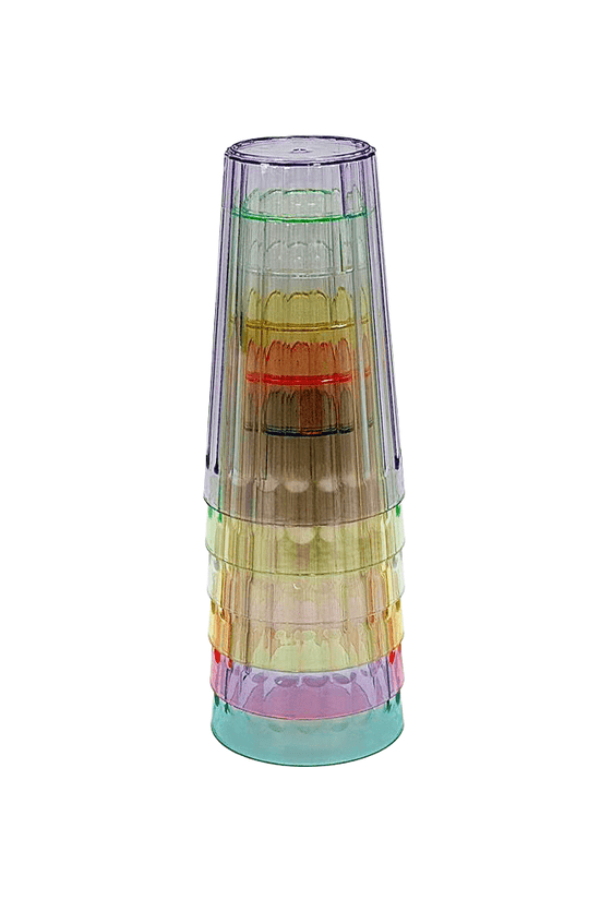 Plastic Water Tumbler Assorted Colour - 6/PKT - TEM IMPORTS™