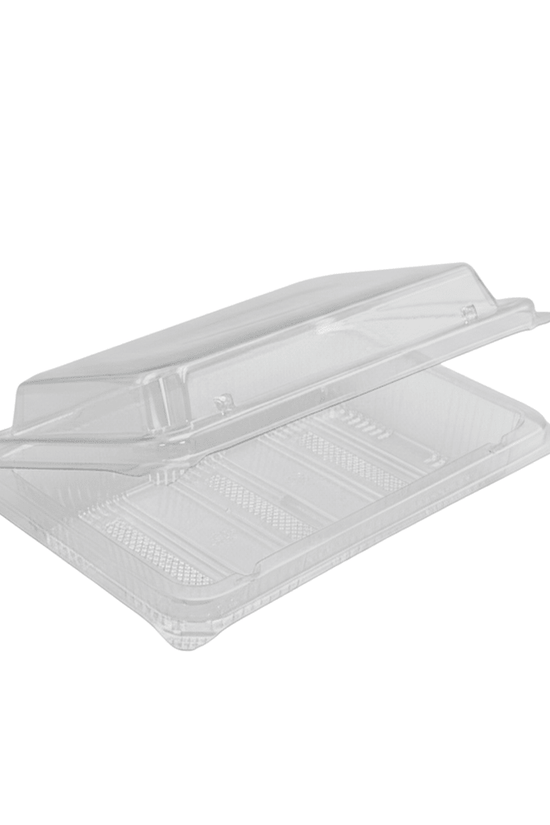 Premium Clear PET Hinged Lid 2 - Roll Sushi Container - TEM IMPORTS™