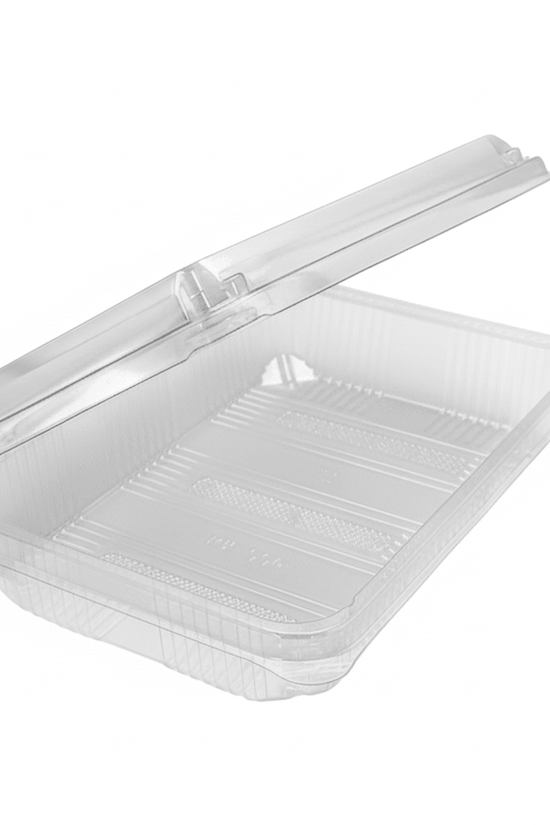 Premium Clear PET Hinged Lid 4 - Roll Sushi Container - TEM IMPORTS™