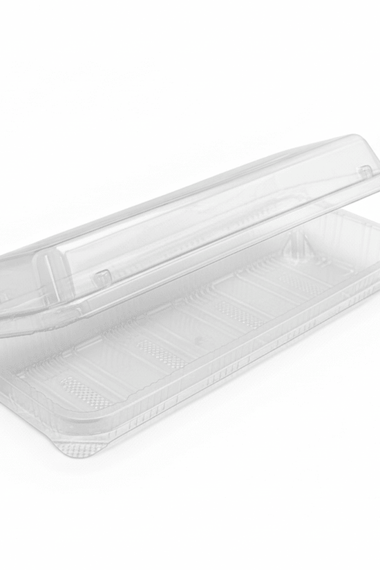 Premium Clear PET Hinged Lid Nigiri Sushi Long Container - TEM IMPORTS™