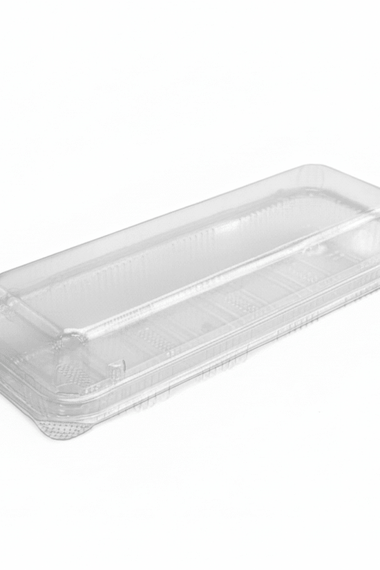 Premium Clear PET Hinged Lid Nigiri Sushi Long Container - TEM IMPORTS™