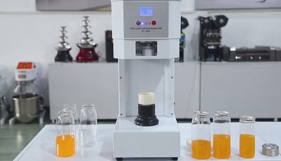 Intelligent Fully Automactic Can Bottle Sealing Machine With Safety Cover