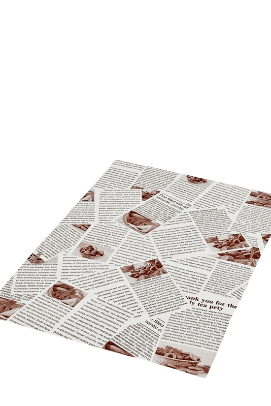 Printed Newspaper Pattern Food Wrapping Paper - 100/PK - TEM IMPORTS™