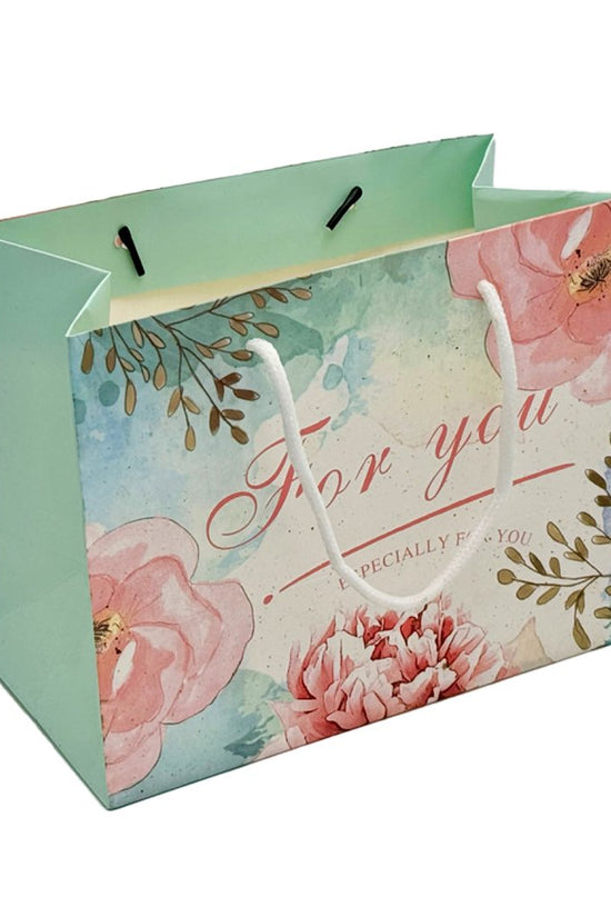Printed Paper Bag Silk Handle To Suit Slim Rectangular Box - TEM IMPORTS™